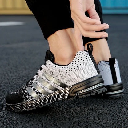 Men's and women's flying mesh surface spring summer breathable casual sports shoes flat vulcanized couple running big size48