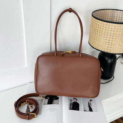 Genuine Leather Fashion Women Shoudler Black Bags Luxury Desiger Ladies Crossbody Cowhide Brown Large Bag Female Handbags Coffe