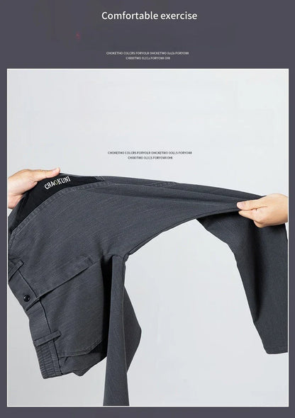 Winter Mens Fashion Fleece Warm Casual Pants Slim Straight Leg Korean Thermal Trousers Business Thicken Velvet Brand Streetpants