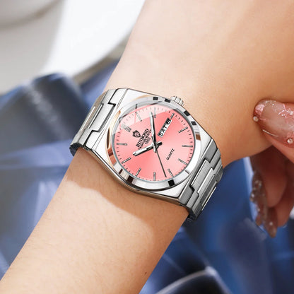 103 Business Women's Quartz Watch Waterproof Double Calendar Night Light Non Mechanical Ultra Thin Women's Quartz Watch