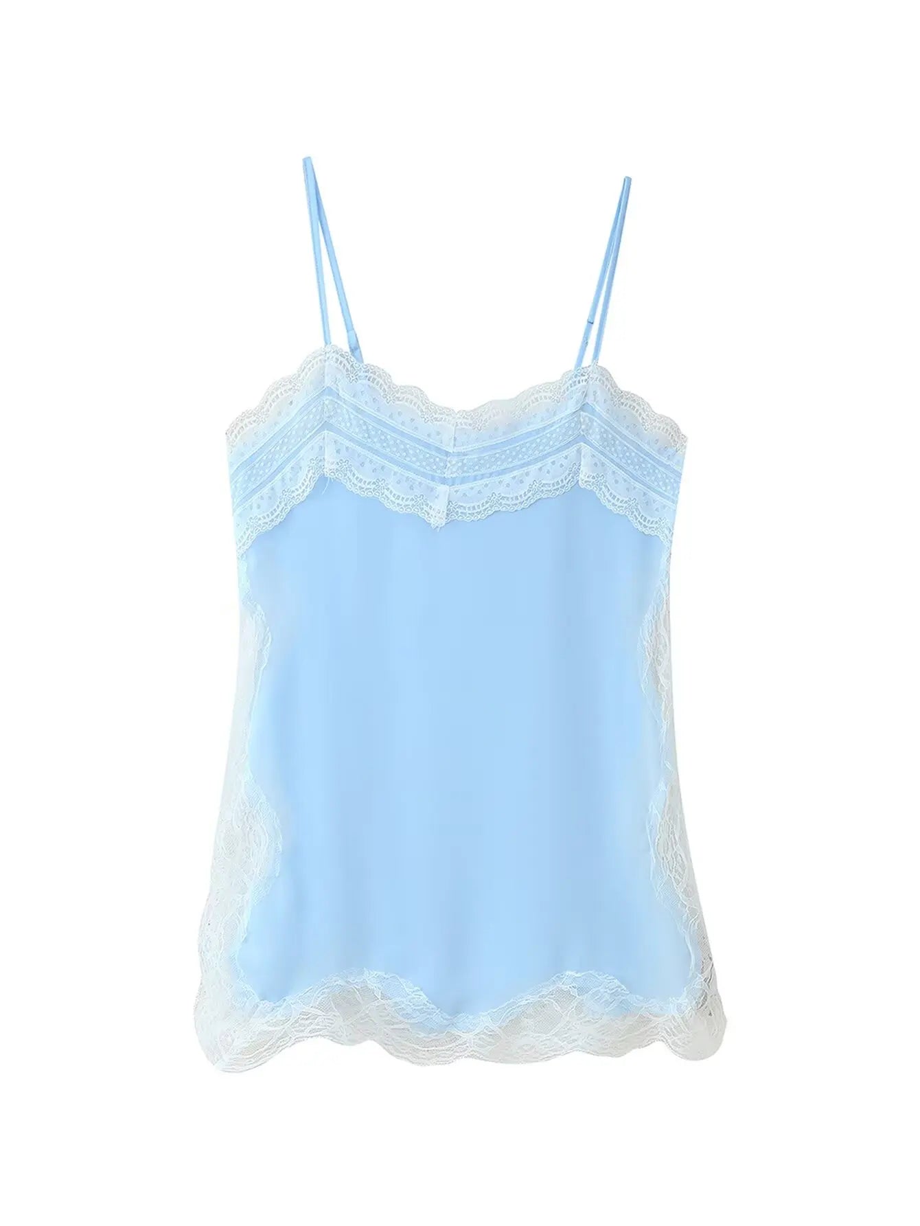 2025 New Women Cami Top Heart Neck Lace Trim Sleeveless Casual Sexy Summer Party Fashion Multi Color