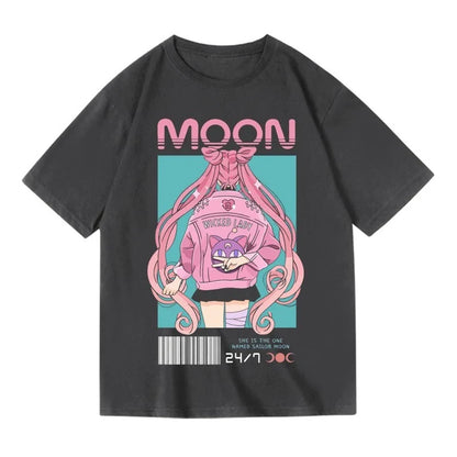 Anime Graphic T Shirts Men's Clothing Y2k Loose Casual Women's Short Sleeved Tee Tops Summer 2025 Unisex