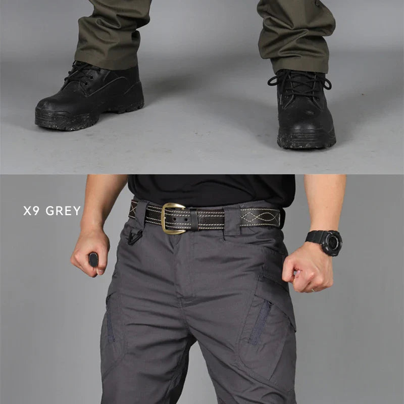 New Casual Tactical Pants Men Cargo Pants Multi Pockets Safari Style Trousers Waterproof Male Streetwear Hiking Plus Size S-6XL