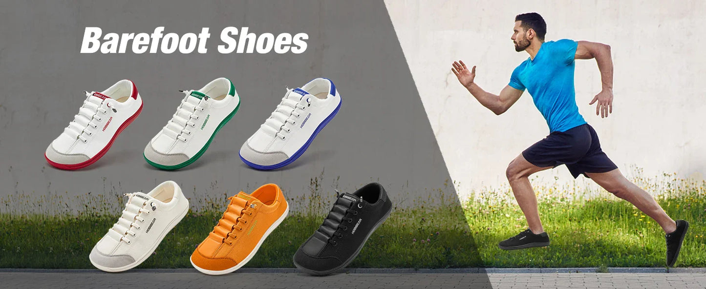 Womens Mens Barefoot Shoes | Zero Drop | Wide Toe Casual Canvas Sneakers Minimalist Walking Shoes