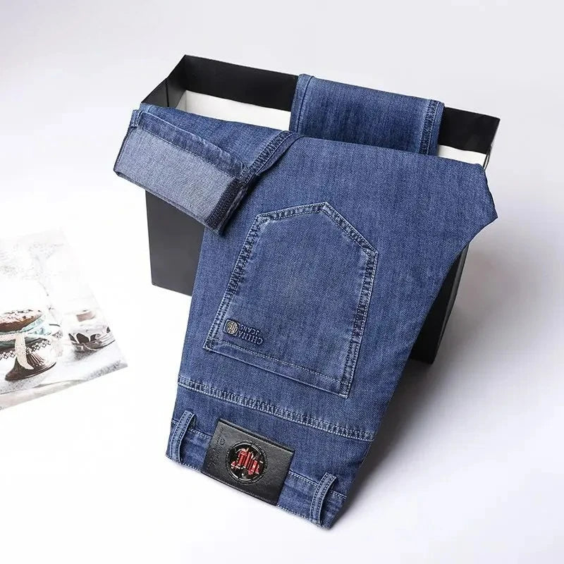 Men's New Fashion Business Jeans for Autumn and Winter  Classic Style Casual Stretch Slim Jeans  Men's Brand Jeans Jeans Pants