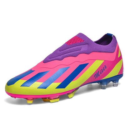 Men Soccer Shoes Long Spikes Soccer Cleats Indoor Sports Shoes Professional Football Boots Drop Shipping Unisex Breathable Soft