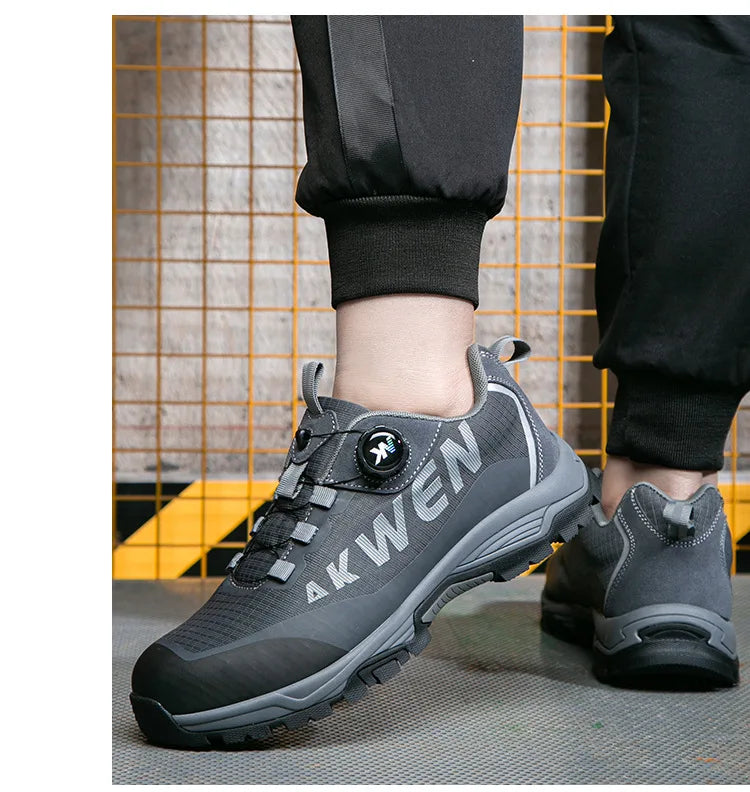 Labor Protection Shoes Anti Smashing AntiStabbingAnti Slip Protection Steel ToeShoes Wear-resistantShoes Men's Safety Work Shoes