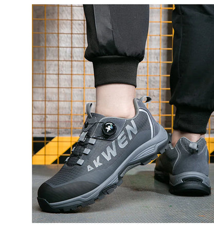 Labor Protection Shoes Anti Smashing AntiStabbingAnti Slip Protection Steel ToeShoes Wear-resistantShoes Men's Safety Work Shoes