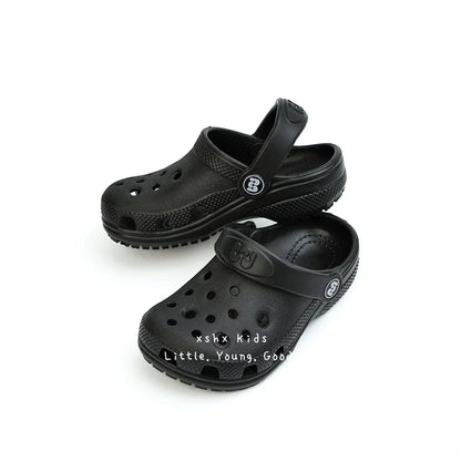 Toddler Little Big Kids Clogs Boys Girls Slip on Slippers with Adjustable Strap Slide Sandals Children Cushioned Garden Shoes