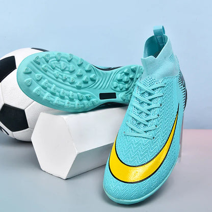 New Men Football Boots Kids Ankle Cleats Grass Soccer Shoes Futsal Indoor Sport Match Training TF/FG Hot-selling High-quality