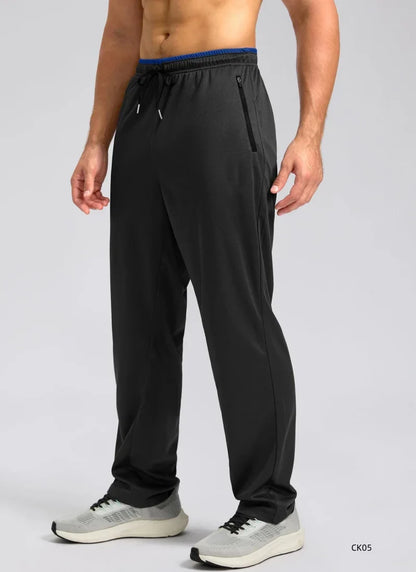 Men's sports pants spring and summer mesh breathable sports pants men's running and jogging sports pants fashionable solid color