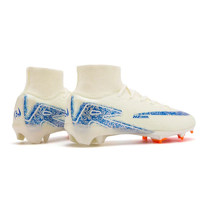 Kids Soccer Cleats for Boys and Girls Youth High-top Football Shoes Outdoor Athletic Turf Soccer Shoes