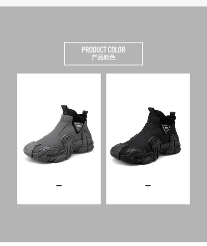 New fashion high top shoes for autumn and winter niche design lightweight casual lazy shoes thick soled ankle boots short boots