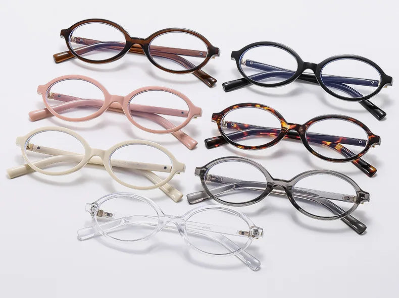 New Oval sunglasses For women Fashion Brand Black Small Frame Sun Glasses Female Retro Clear Lenses Eyewear Lady Trendy UV400