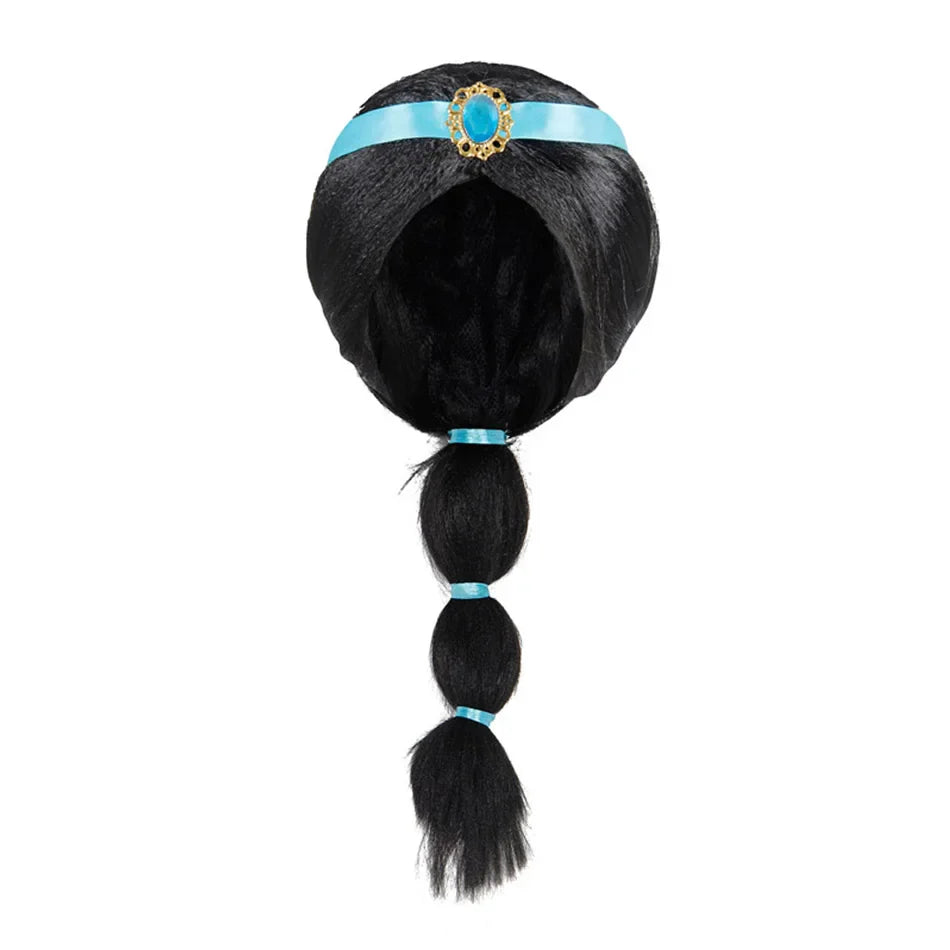 Aladdin Princess Girl Dress Jasmine Two-piece Set Kids Film Role Play Costume Halloween Party Clothes Children Birthday Gift