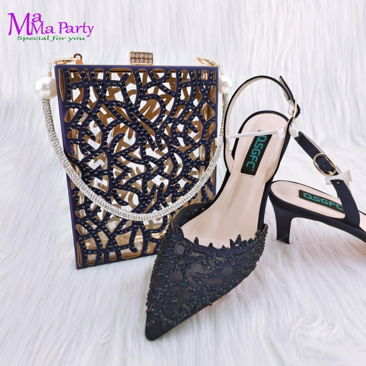 Mature Style INS Hot Sale Italian Design Shoes and Bag to Match in Wine Color High Quality  Hollowing out Design for Dress