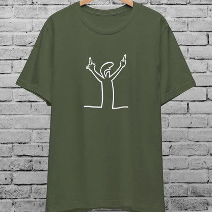 Angry La Linea Unisex T-Shirt for Men Women The Line Osvaldo Vintage Funny Gift 80s Cartoon Summer Casual Comfort Cotton Tees