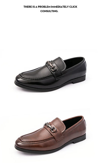 Classic Formal Leather Shoes Men Retro Party Social Office Leather Shoes Man Trend Men's Dress Shoes Casual Business Loafers Man