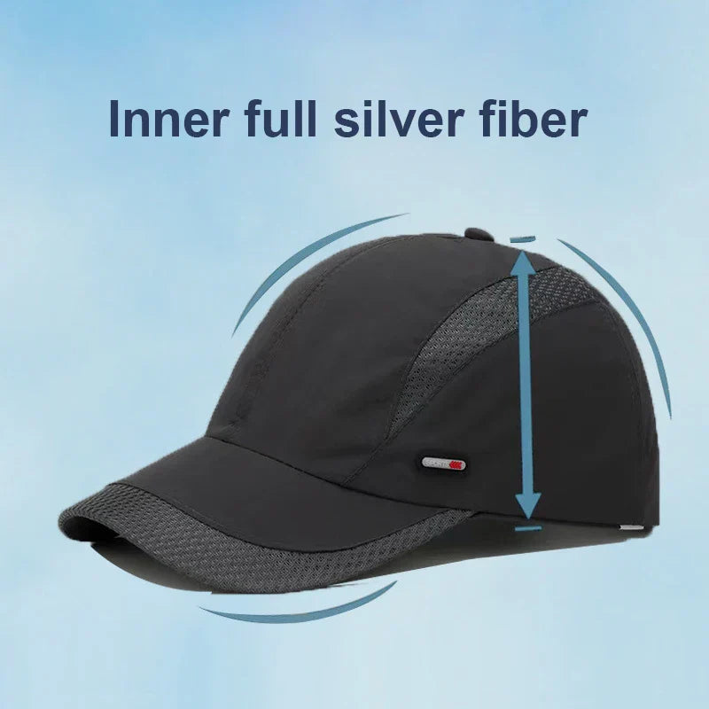 Unisex Anti Radiation Cap Half/Full Silver Fiber Electromagnetic Wave Rfid Shielding Hat Machine Room Computer  EMF Protect Hat