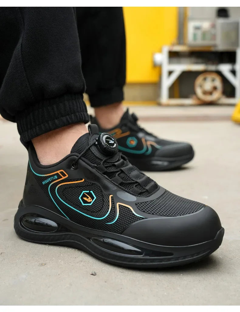 Safety Boots Men's Work Sneakers Battlefield Boots Breathable Steel Toe Shoes Safety stab-proof men's boots