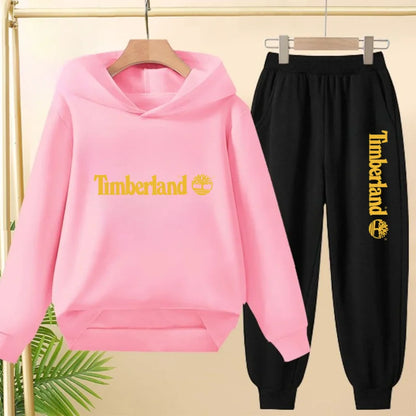 Children Clothing Autumn Winter Hoodie Coat Sweatshirt Top+Trousers Boys Girls Toddler 3-12Yrs Casual Kids Charming Pullover Set