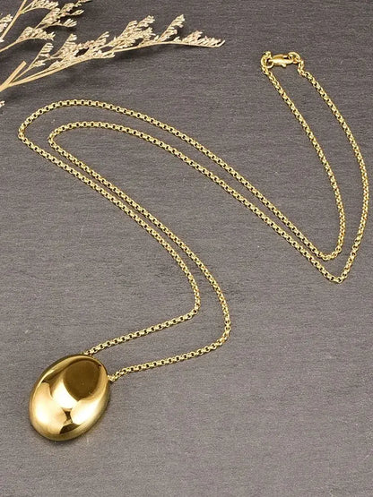 L248 Factory wholesale water drop geometric ins style individual minimalist light luxury sweater chain necklace available for co
