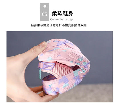 2025 Summer Boys Soft Sandals Fashion Children Shoes Autumn Light Cartoon Sandalias Flat Beach 4-12 Years Old Kids Shoes 12yrs