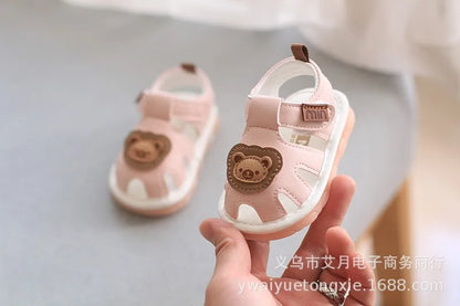 New Summer Baby Whistle Sandals Children Infant Casual Walking Shoes Toddler Boys Girl Kids Anti-Slip Closed-Toe Cartoon Sandals