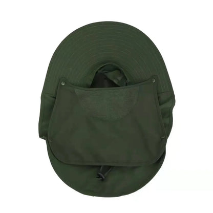 Wide Brim Sun Hat with Neck Flap for men women Adjustable Outdoor