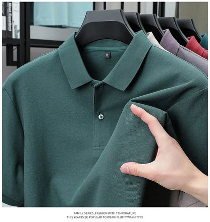 20 Colors Men's 100% Cotton Polo Shirt - Summer Casual Breathable Tee,Ideal for Golf and Sports,Business Casual,Silk-Like Finish