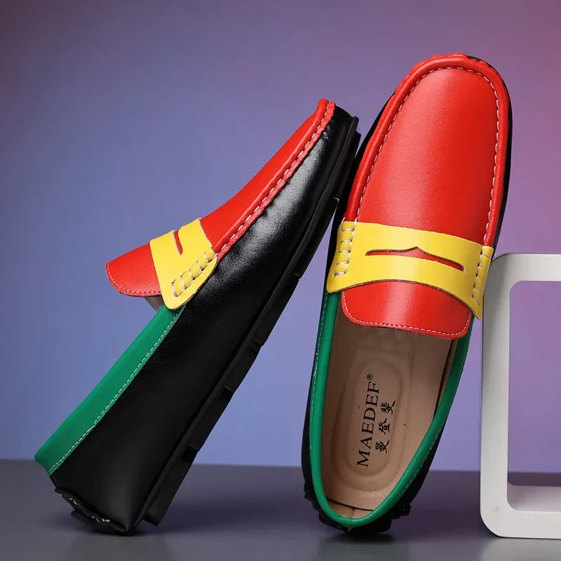 Business Shoes Fashion Casual Shoes Man Luxury Leather Loafers Breathable Slip on Male Boat Shoes Moccasins Driving Shoe