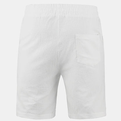 New Men's Cotton Linen Shorts Pants Male Summer Breathable Solid Color Linen Trousers Fitness Streetwear S-3XL