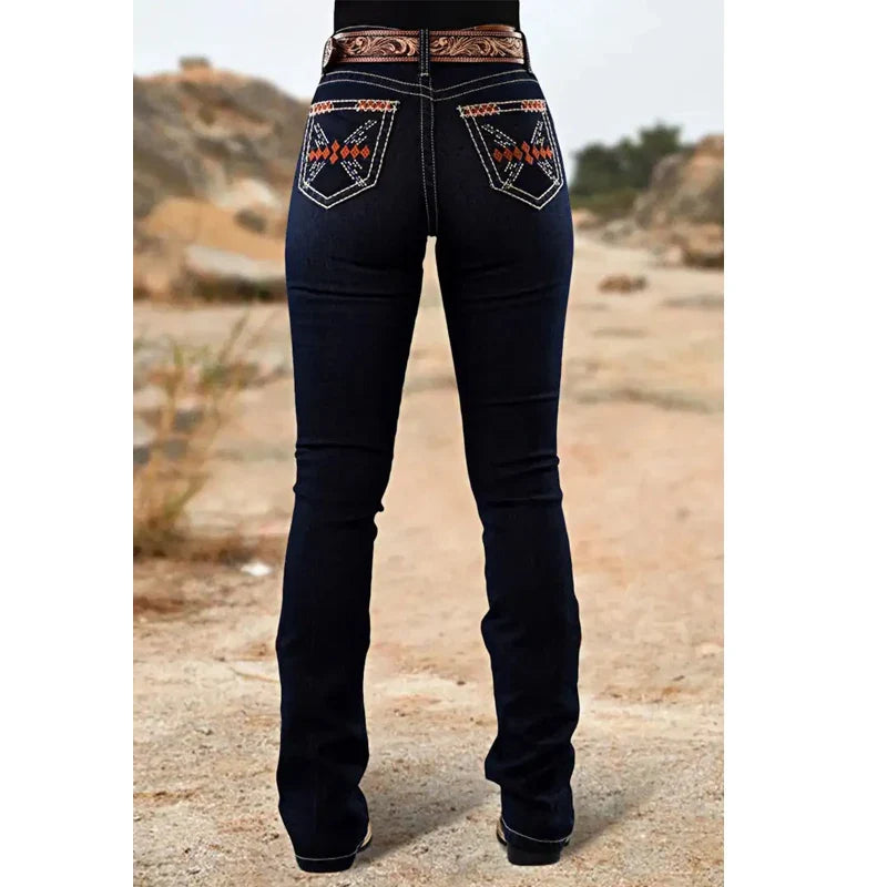 High-Rise Stretch Flare Denim Jeans