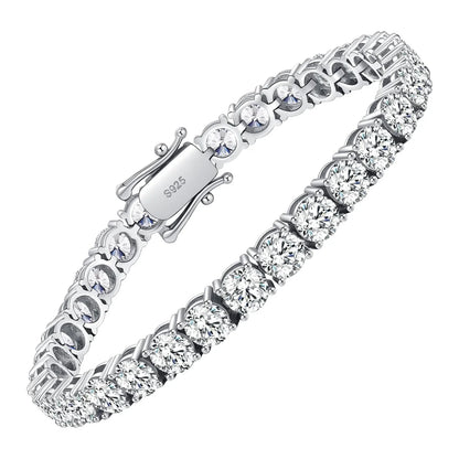 Luxury 4MM Tennis Bracelet for Women Men Full Moissnaite Laboratory Diamond S925 Silver Wedding Jewelry with Certificate