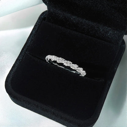 1mm All Real Moissanite Rings for Women Certified Full Diamond Bridal Jewelry 100% S925 Sterling Silver Wedding Bands GRA