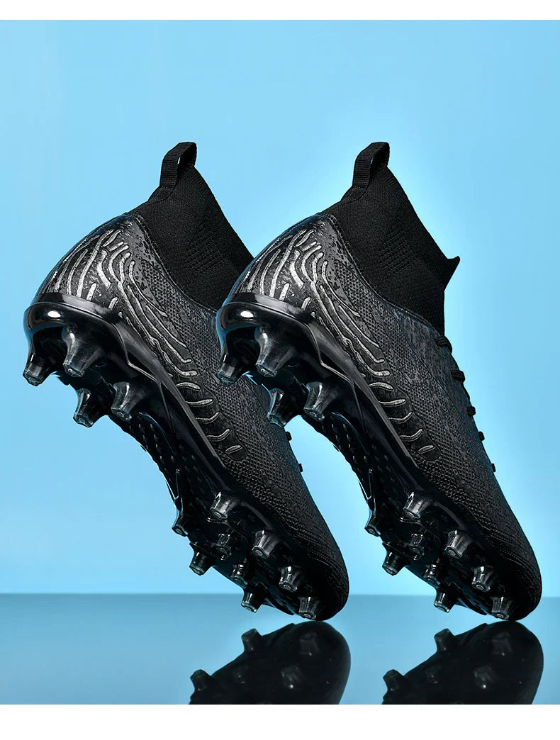 Men & Women AG Stud Leather Football Shoes, Anti-slip, for adult & student training, artificial and natural grass pitches