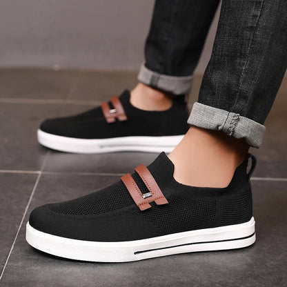 New Fashion Men Casual Shoes Lightweight Breathable Outdoor Walking Sports Shoes Driving Shoes Men Flat Canvas Shoes Large Size