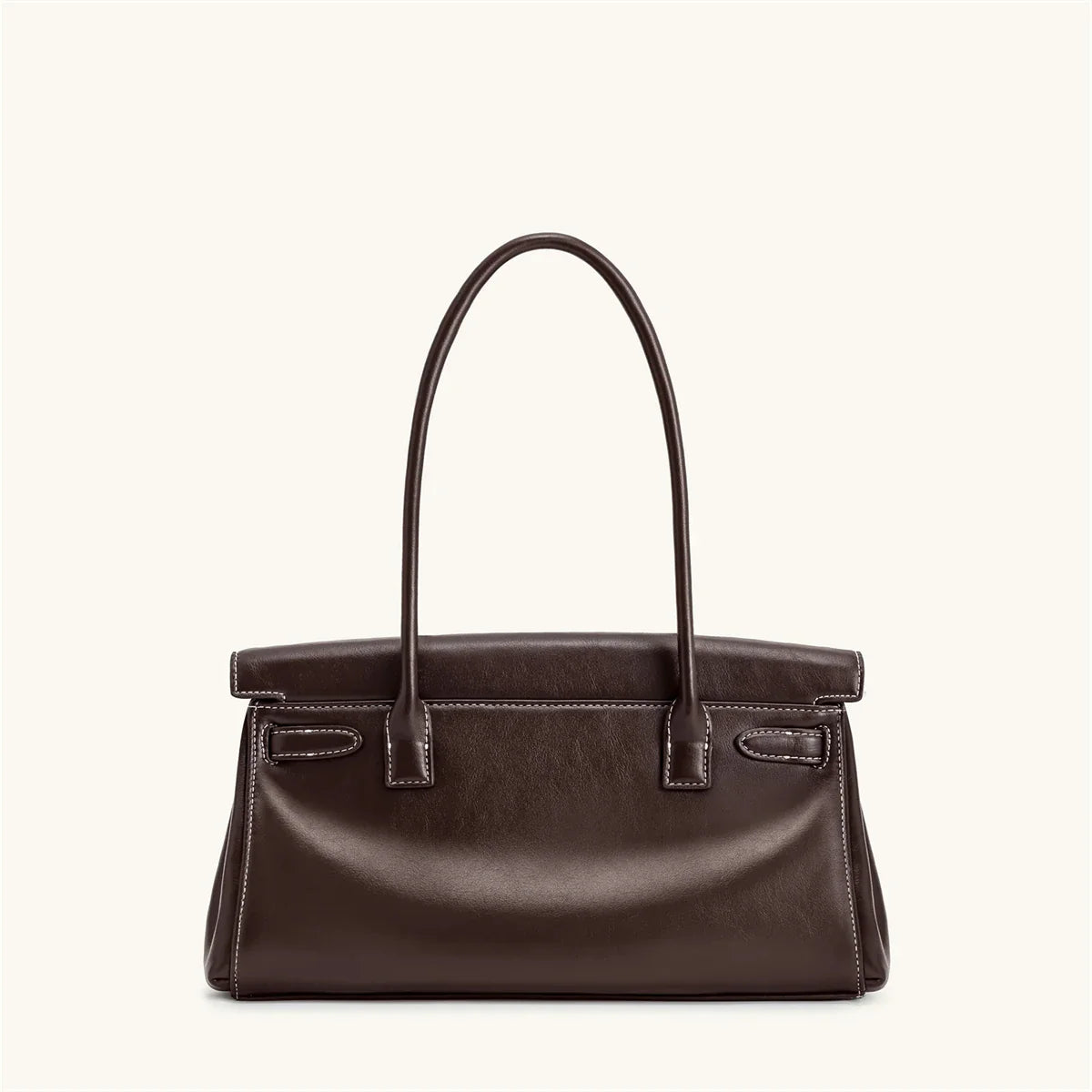 Women's 2026 New Yara Underarm Bag Large Capacity Breadstick Bag Small Design Trendy Lock Buckle Soft Leather Handbag