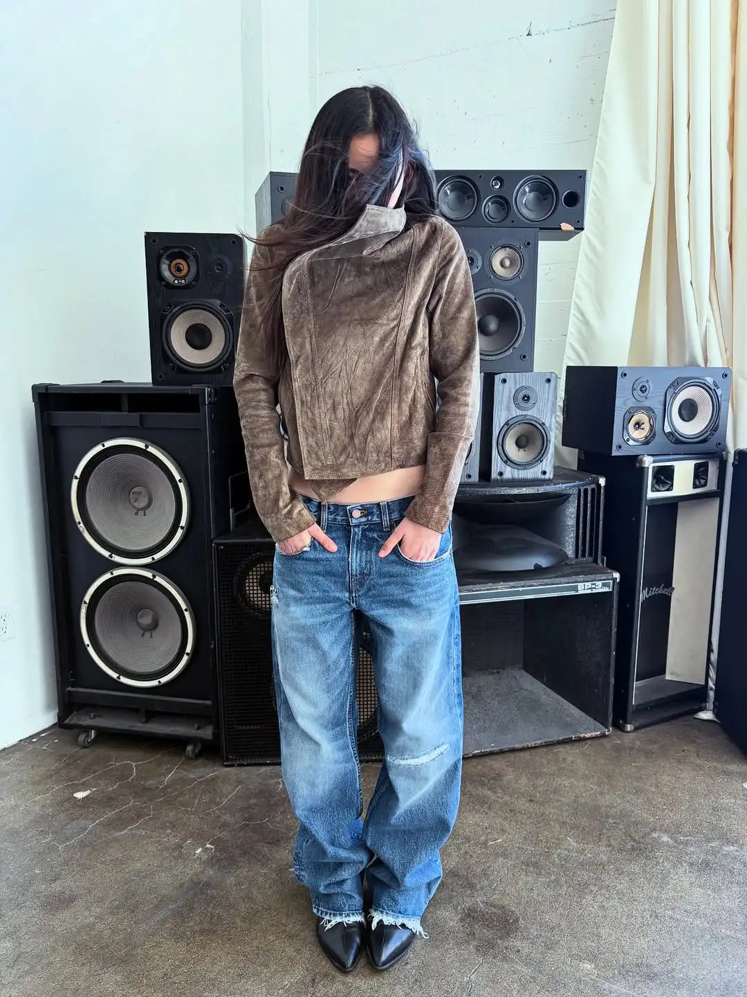 Y2K Harajuku jeans Vintage Wash distressed men women wide leg pants American hip hop Streetwear light blue Casual Baggy Trousers