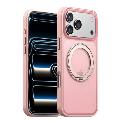 360° Rotating Magnetic Ring Stand Case for MagSafe for iPhone 17 Pro Max 17 Air Matte Transparent Shockproof Phone Cover