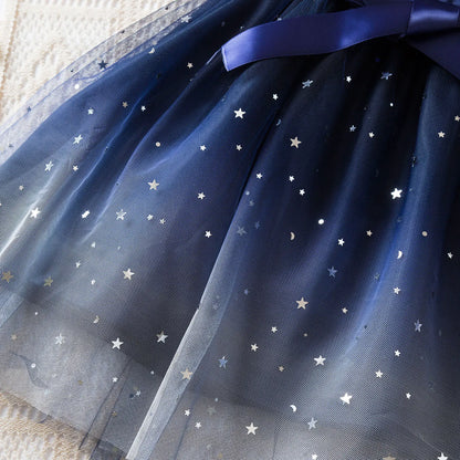 Girls Sequin Tutu Dress with Bow Flutter Sleeves Summer Princess Party Outfit for Toddler Kids 2-6 Years