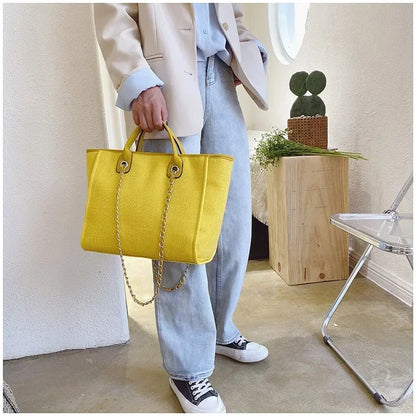 Fashion Make Up Designer Big Women's 2025 New Korean Fashion Casual Large Capacity Shoulder Crossbody Chain Tote Bag