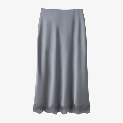 Lace slip satin dress + lace satin skirt +knitting vest + knitting cardigan collection woman dressy outfit