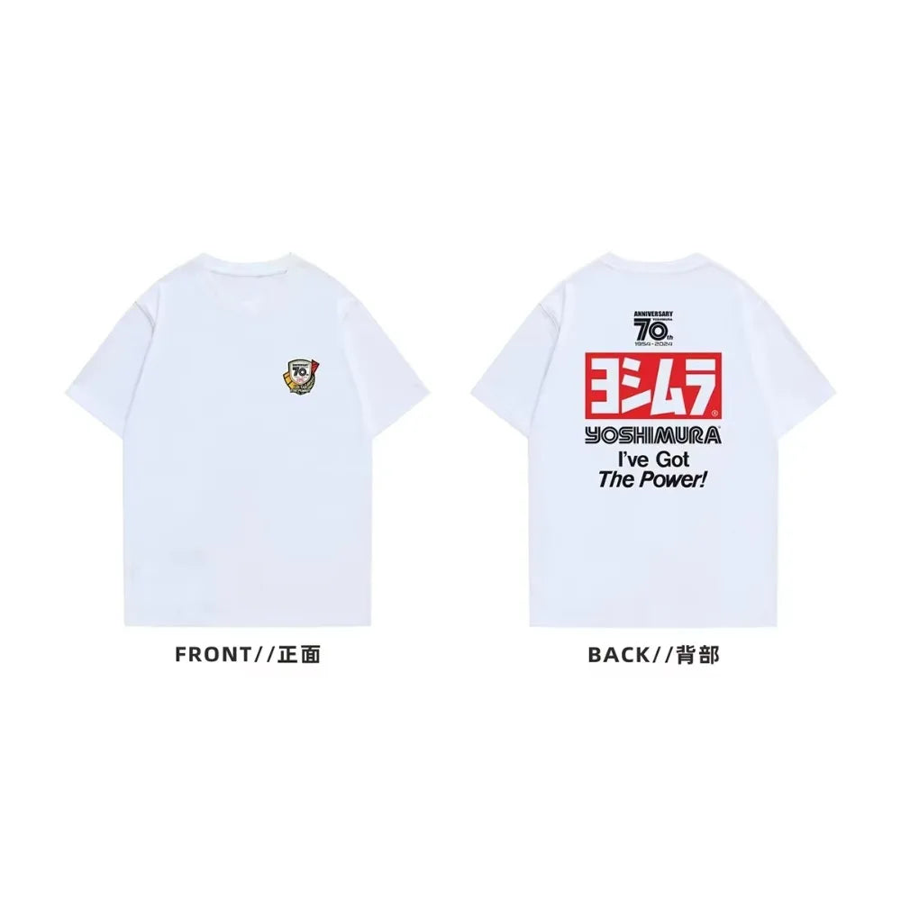70th Motorcycle Modified Printed Graphic Tee Men's and Women's Short Sleeve T-shirt Men's Clothing Streetwear