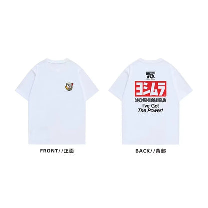 70th Motorcycle Modified Printed Graphic Tee Men's and Women's Short Sleeve T-shirt Men's Clothing Streetwear
