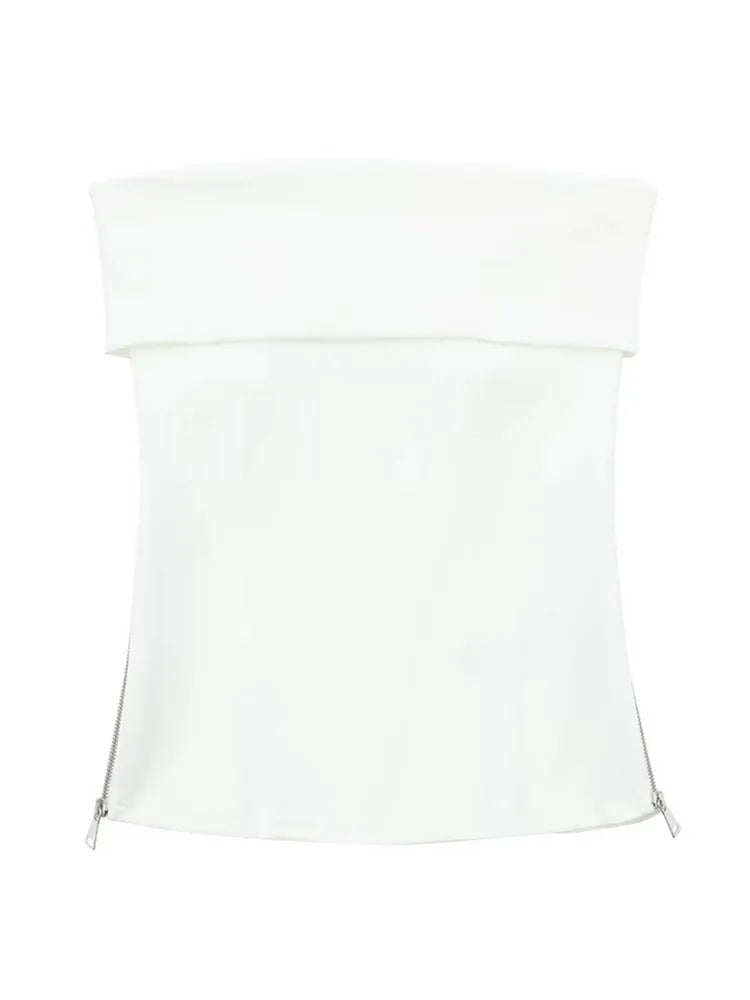 2025 Tube Top Women Off shoulder Corset Top Woman White Black Sexy Backless Tank tops Summer Sleeveless Bustier Top Woman