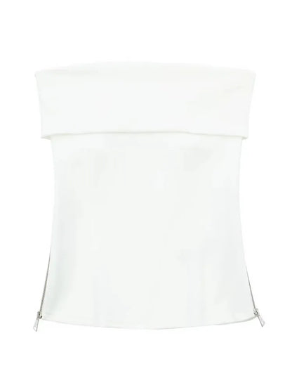 2025 Tube Top Women Off shoulder Corset Top Woman White Black Sexy Backless Tank tops Summer Sleeveless Bustier Top Woman