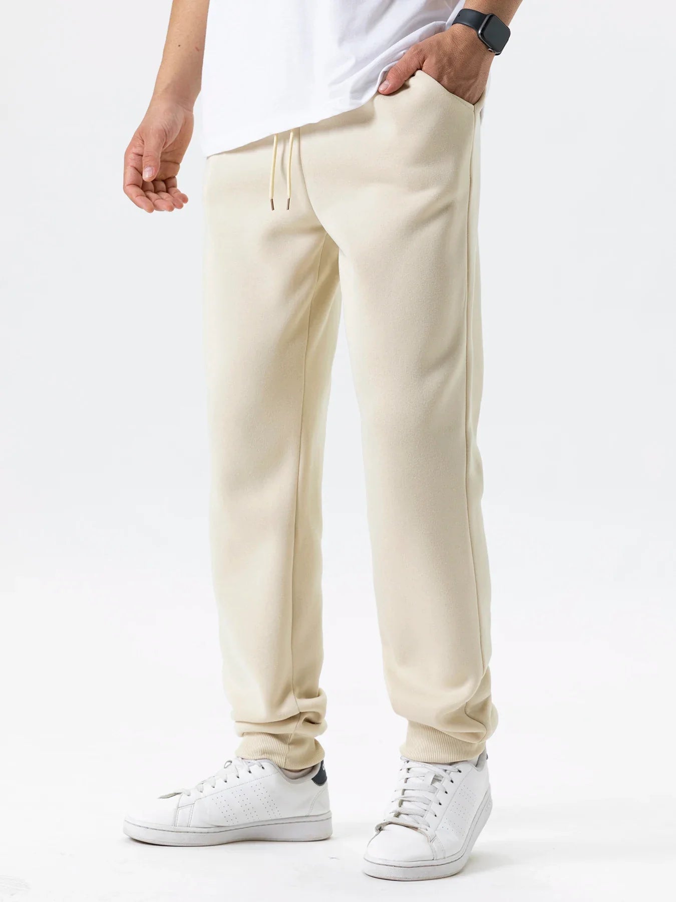 Mens Casual Pants Autumn Winter Fleece Sweatpants Men Joggers Elastic Waist Sport Casual Trousers Baggy Fitness Gym Clothing