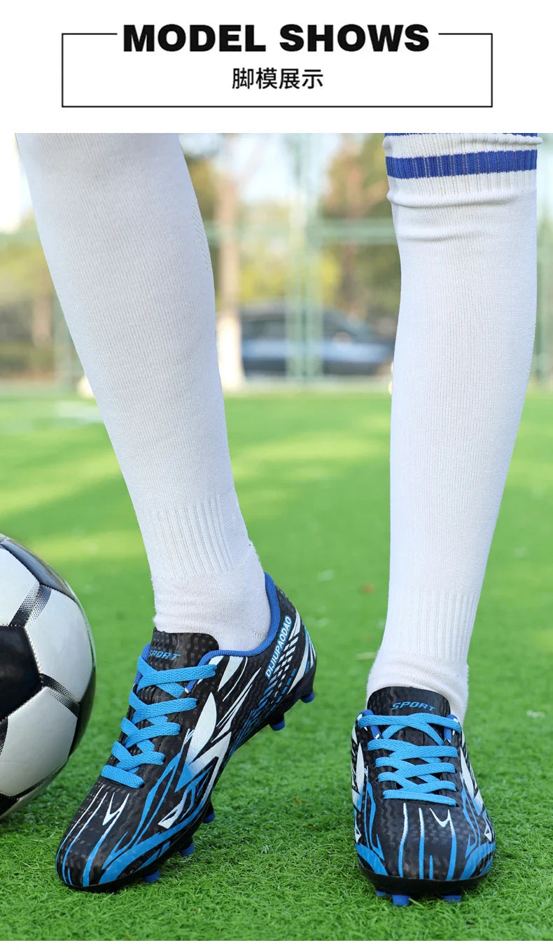 Outdoor Children's Football Shoes Low-cut Kids Soccer Shoes Sports Shoes Comfy Non-Slip Training Shoes For Boys Futsal Sneakers
