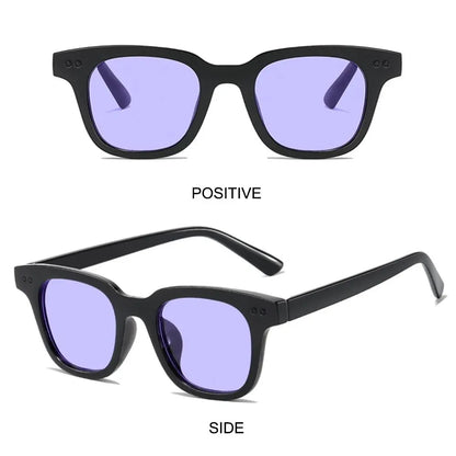 New Vintage Ocean Lens Sun Glasses Cycling Sunglasses for Men Women Fashion Square Frame Sunglasses UV Protection Eyewear Shades